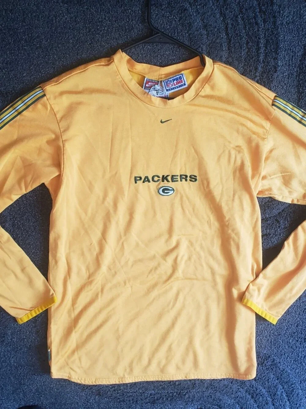Vintage Nike Center Swoosh Shirt Men XL Green Bay Packers Pro Line Authentic